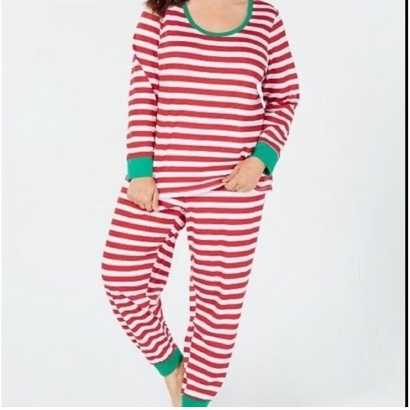 Macy’s Family PJs Women’s Set Holiday Stripe Christmas Pajamas Plus Size XXL NWT - Picture 2 of 12